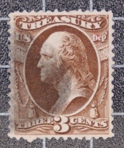 Scott O74 3 Cents Treasury Official Used Nice Stamp SCV - $2.00