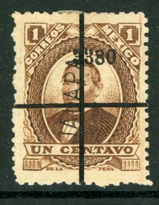 Mexico 1879 Foreign Mail Issue Jalapa 1¢  Thick Paper Scott 123 Pen Cancel S50