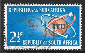 South Africa 306: 2.5c ITU and Globe, used, F-VF