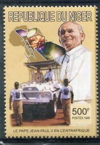 Niger 1998 POPE JOHN PAUL II VISIT CENTRAL AFRICAN 1 value Perforated Mint (NH)