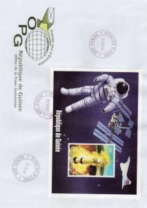 Guinea 2000 Space 40 Years of NASA from Glenn to Apollo SS Perforated (9)FDC