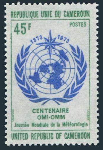 Cameroun 572,MNH.Michel 745. Meteorological cooperation,centenary,1973.