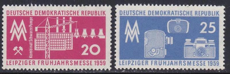 German Dem Rep # 424-425, Liepzig Fair, NH
