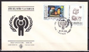 Argentina, Scott cat. 1259-1260. Year of the Child. First day cover. ^