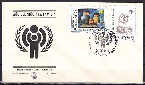 Argentina, Scott cat. 1259-1260. Year of the Child. First day cover. ^