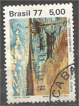 BRAZIL, 1977, used 5.00cr, Beach and boats. Scott 1506