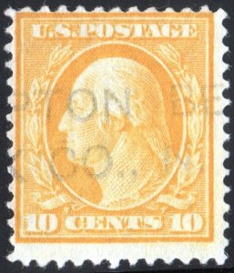 SC#338 10¢ Washington Single (1909) Used