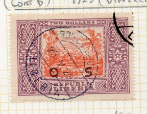 Liberia 1923 Early Issue Fine Used $2. Optd NW-175038