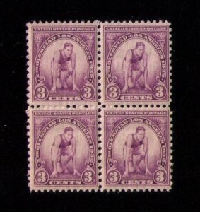 US Sc 718 MNH Zip Block Of (4) Four F-VFHinged On 2 Only.Read Notes..