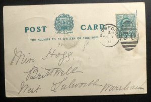 1902 Bideford England Real picture Postcard Cover RPPC Torrington View