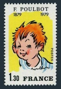 France 1637 two stamps,MNH.Michel 2144. Boy,by Francisque Poulbot,1979.