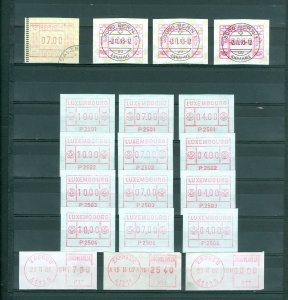 Europe. Lot 19  Red Meter Stamps. 1980-90is. Jugoslavia, Austria, Switzerl. Luxe