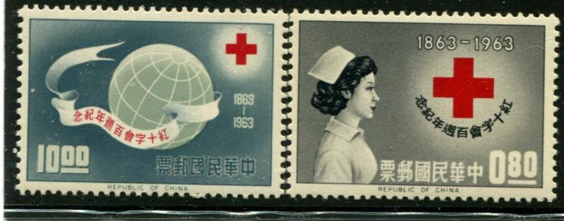 China 1375-76 MNH 1963 Red Cross Centenary