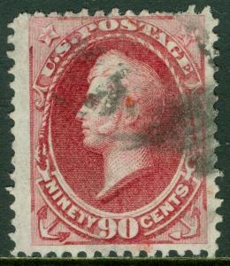 EDW1949SELL : USA 1875 Scott #166 Used with scarce Stitch wmk at top PSAG Cert. 