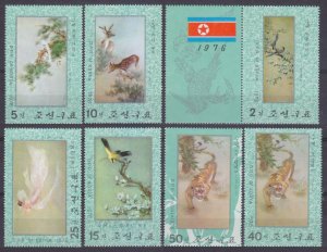 1976 North Korea 1544-1550 Fauna in Painting 19,00 €