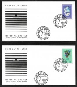 UN Vienna 167-169 1994 Definitives FDC New York Headquarters Cachet