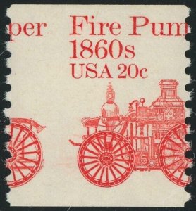 USA #1908 Error Misperf Shifted Coil Stamp 20c Postage 1981 Mint NH