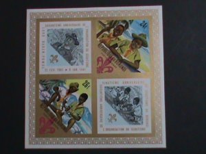 BURUNDI-1967-SC#C44-5 60TH ANNIVERSARY- SCOUT JAMBOREE-IMPERF:MNH S/S SHEET-VF