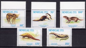 Senegal 1994 FAUNA WILD ANIMALS set 5 values Perforated Mint (NH)