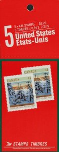 1989 - #1257a BK108 Booklet Stamps - Canada - Lauren Harris Painting - cv$20