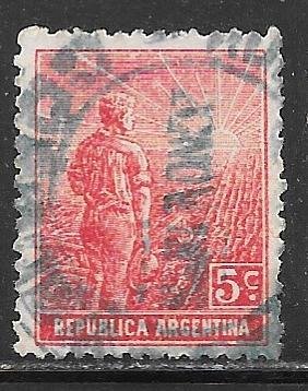 Argentina 212: 5c Agricultural workman, used, F-VF