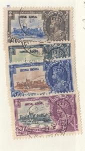 HONG KONG LOT REF KK(67676) # 147-150 VF-USED KGV SILVER JUBILEES