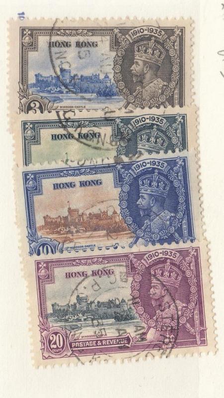 HONG KONG LOT REF KK(67676) # 147-150 VF-USED KGV SILVER JUBILEES