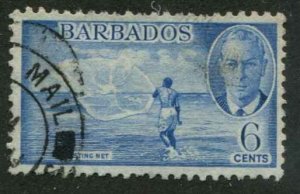 Barbados SC# 220 KGVI and Local Fisherman Used