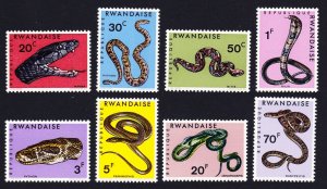 Rwanda Snakes 8v 1967 MNH SC#194-201 SG#192-199 MI#201A-208A
