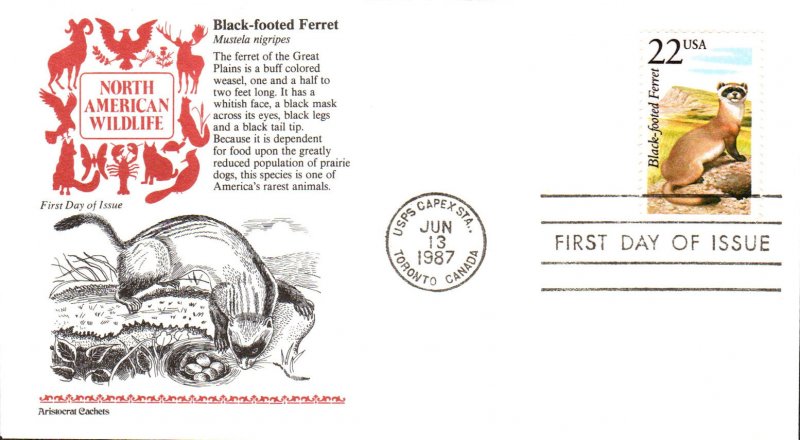 #2333 Black-footed Ferret Aristocrat FDC