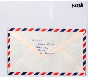 BR224 1975 MALAYSIA Superb *Sitiawan Perak* Commercial Air Mail Cover Bideford