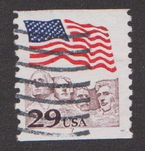 US #2523 Rushmore Flag Used PNC Single plate #7