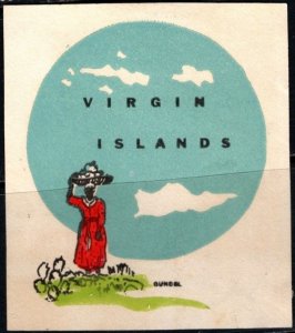 Vintage US Poster Stamp Virgin Islands Unused