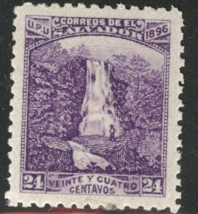 El Salvador Scott 157K 1896 MH* no wmk, waterfall CV$10