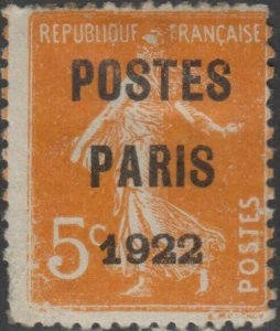 FRANCE  Yvert 30  Lightly Hinged  PARIS 1922