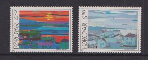 Faroe Islands  #166-167  MNH  1987  Torshavn views