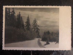 1934 Riga Latvia RPPC Postcard Cover To Quakertown USA Winter Scene