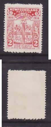 Newfoundland-Sc#88a- id30-unused og hinged 2c Coat-of-Arms-1908-perf 12x14-