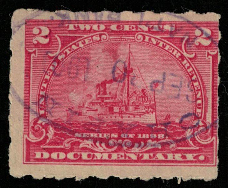 US, SC #R164p, 2 cents, DOCUMENTARY, BATTLESHIP (3798-Т)