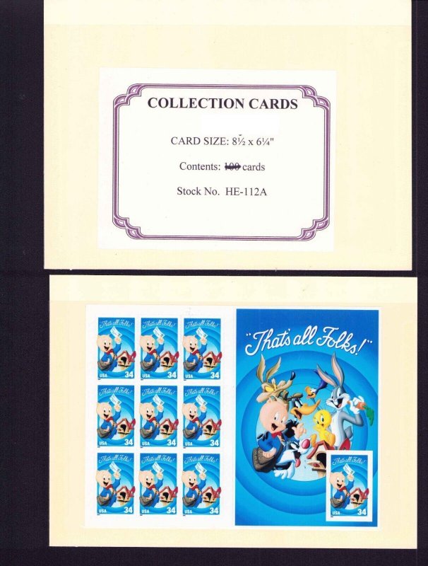 Collection Hobby Cards Large 8½x6¼ New Lot of 10