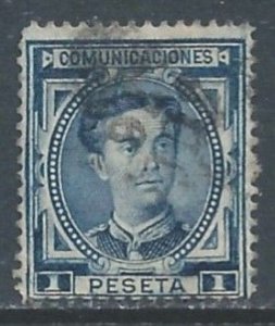 Spain #228a Used 1p King Alfonso XII Type II