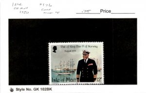 Isle of Man, Postage Stamp, #176 Mint NH, 1980 King Olav, Norway (AC)