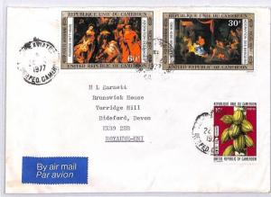 Cameroon Royaume-Uni Devon Great Britain Airmail Cover {samwells} PTS 1977 BQ84