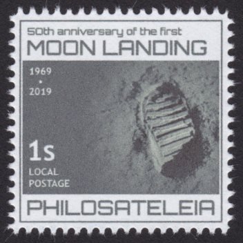 US PHILOSATELEIA LP - 2019 - Moon Landing - Single Stamp - M N H - Private Issue