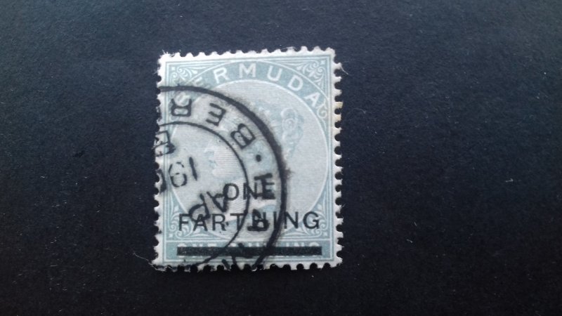 Bermuda 1901 Not Issued Stamp Surcharged Used