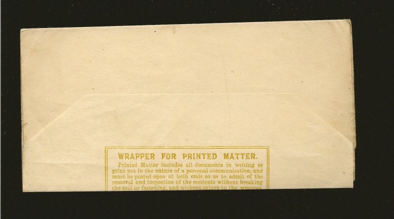 Ceylon Queen Victoria Five Cents  Newspaper Wrapper Unused