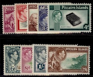 PITCAIRN ISLANDS GVI SG2-8, 1950-51 short set, M MINT. Cat £70.