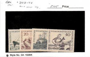 Germany - DDR, Postage Stamp, #545-548 Mint NH, 1961 Fishing (AC)