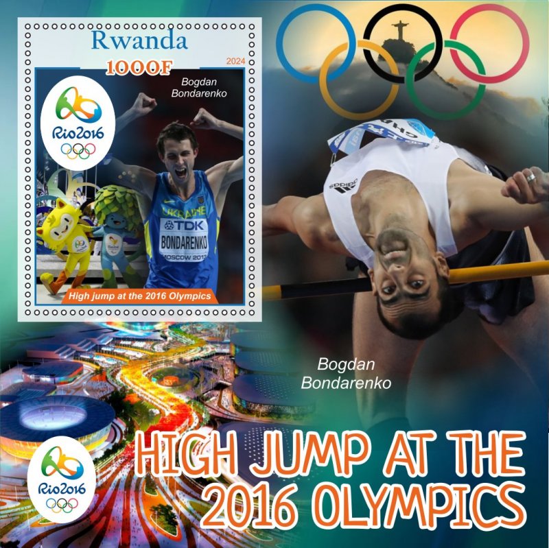 Olympic Games 2016 RIO High Jump 2024 year, 6 sheets  perforated  NEW