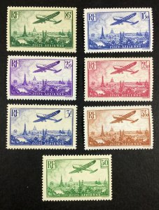 MOMEN: FRANCE SC #C8-C14 1936 AIRMAIL MINT OG NH LOT #68234